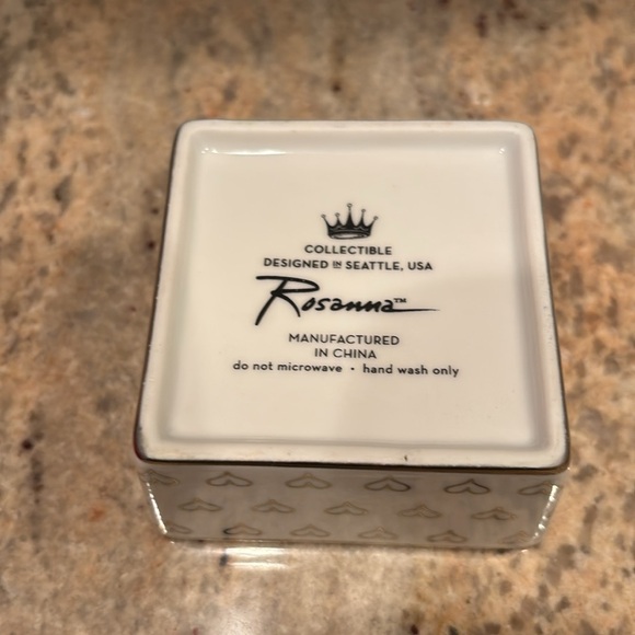 Heart Trinket Dish - White and Gold - Picture 5 of 5